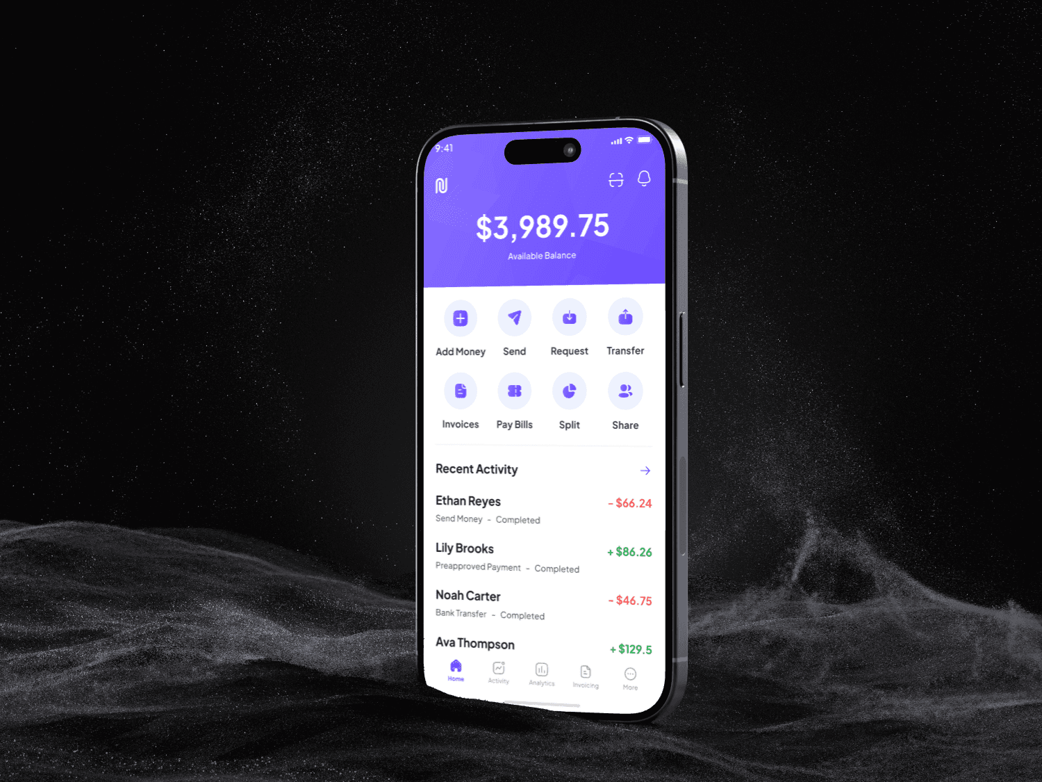 Nexu wallet overview screens